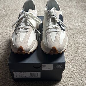 New Balance Cream and White Athletic Shoes